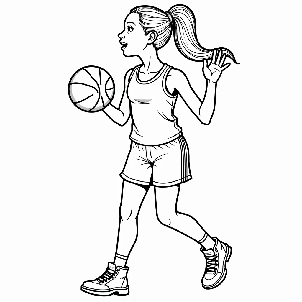 basketball girl coloring pages