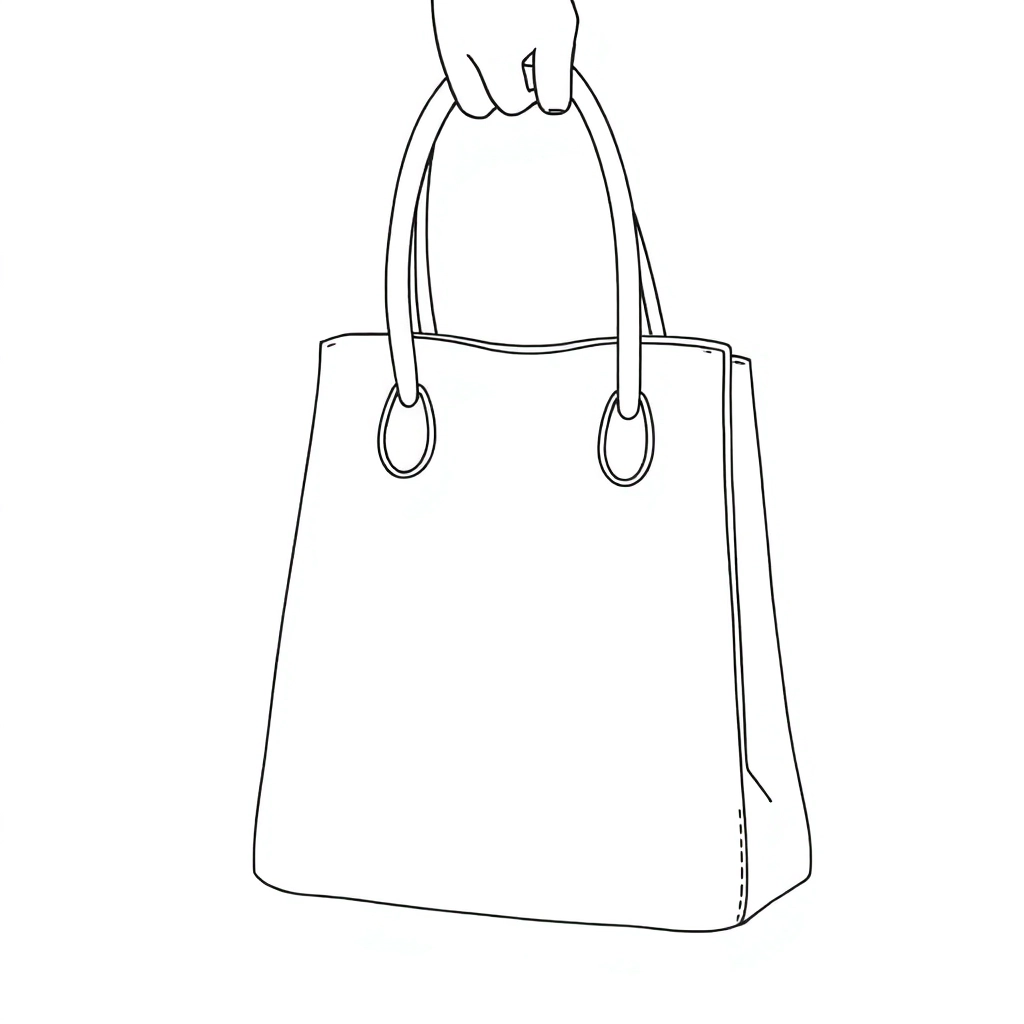 pp handbag with straight lines hand صفحات التلوين