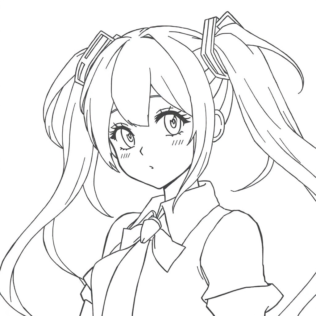 初音未来 صفحات التلوين