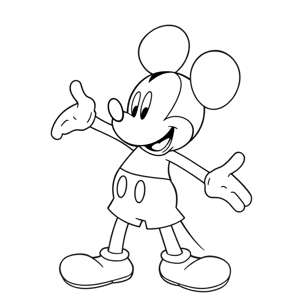 mickey صفحات التلوين