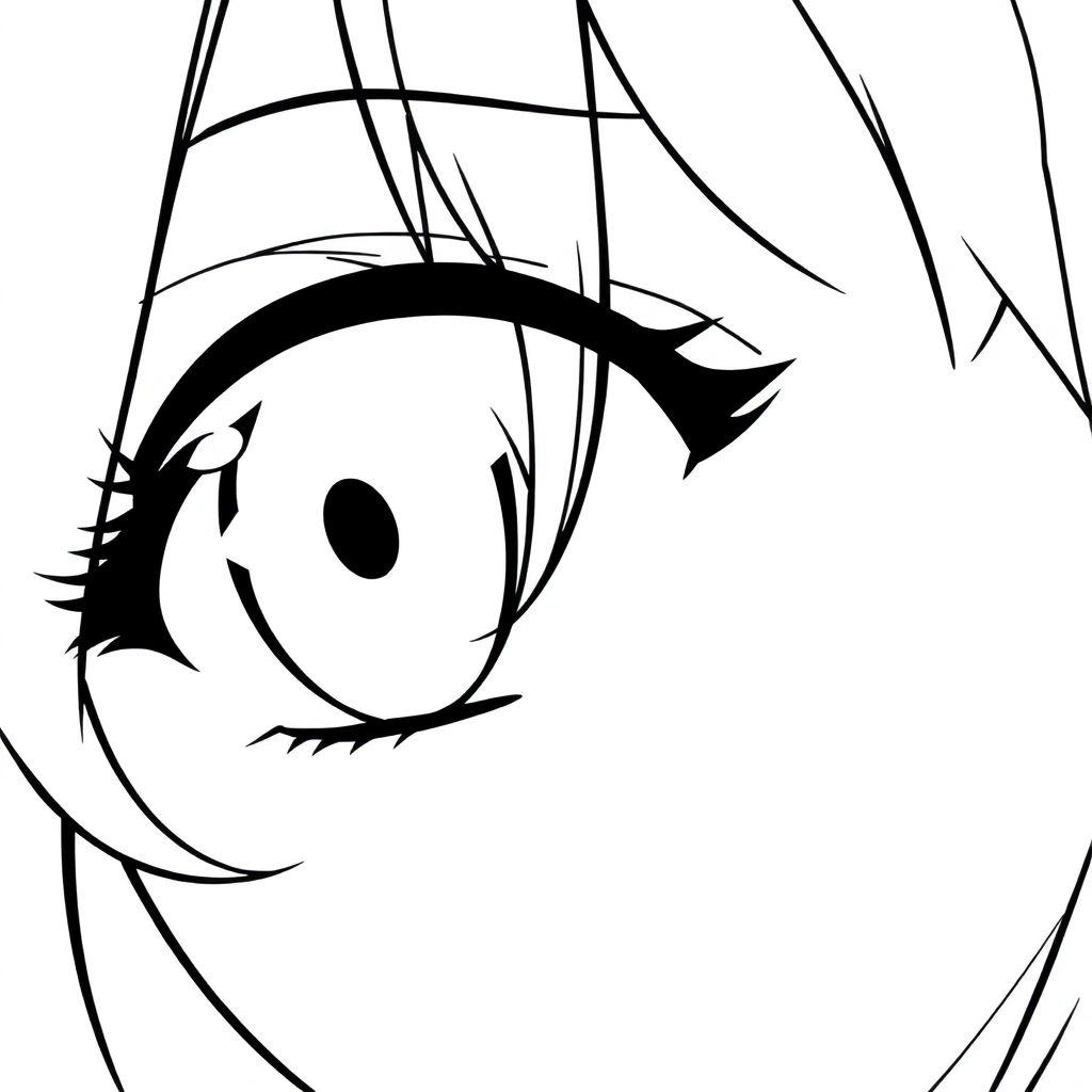 Anime girls' eyes should be delicate and beautiful صفحات التلوين
