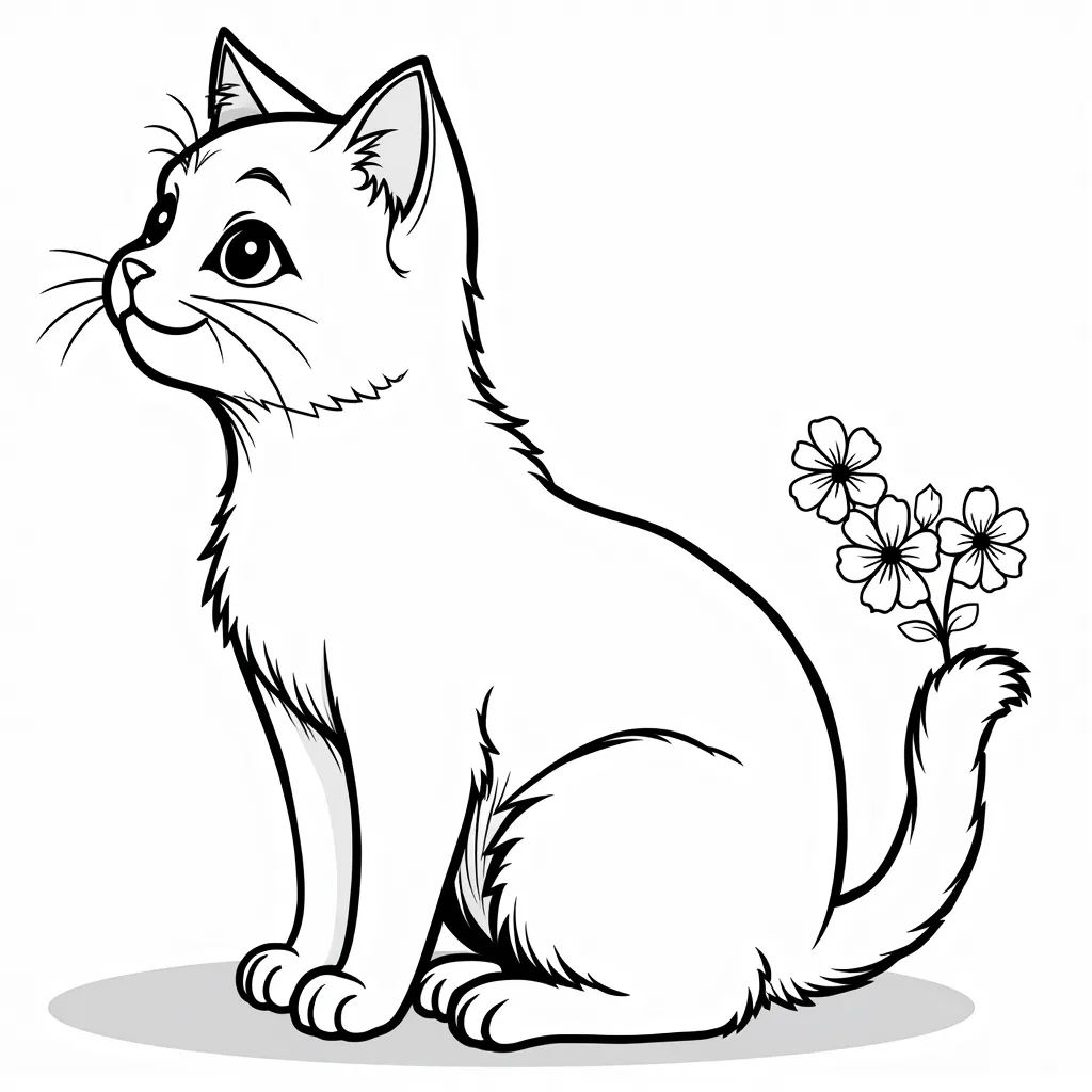 三花猫娘娘 coloring pages