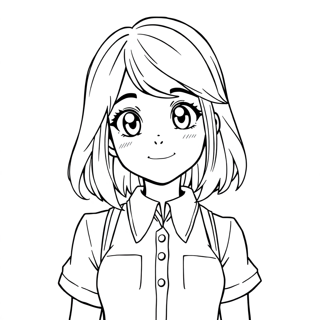 动漫少女JK制服 صفحات التلوين