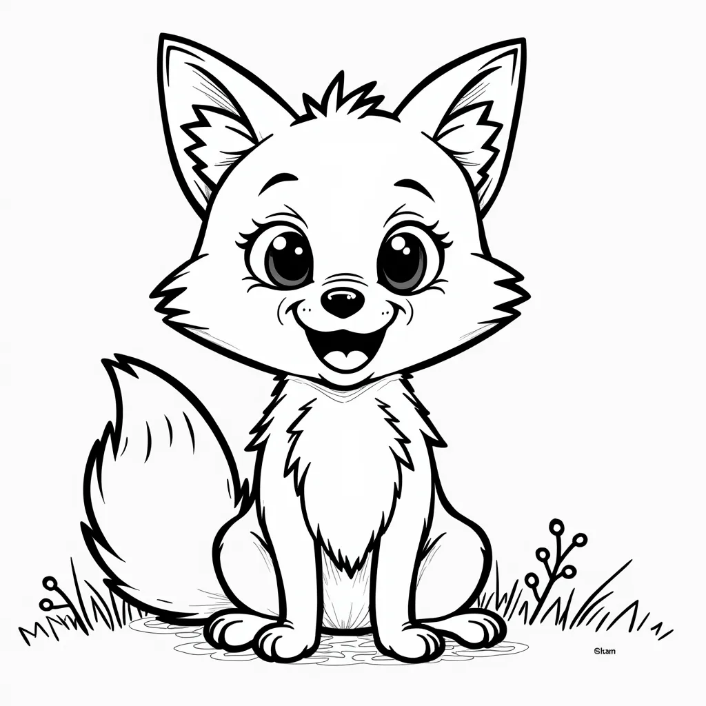 Fox programer coloring pages