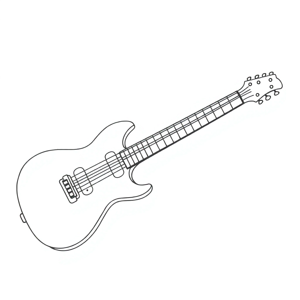 guitar صفحات التلوين