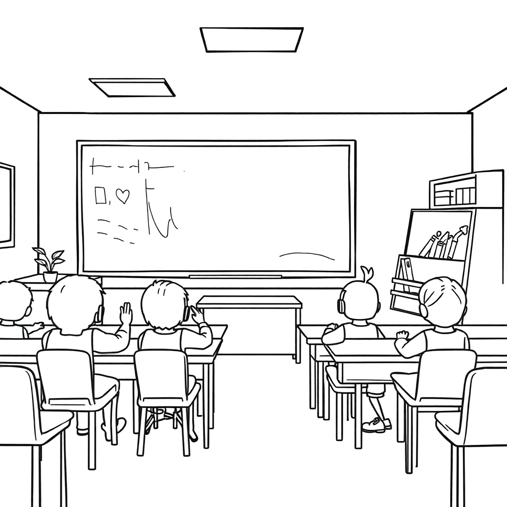 classroom university صفحات التلوين