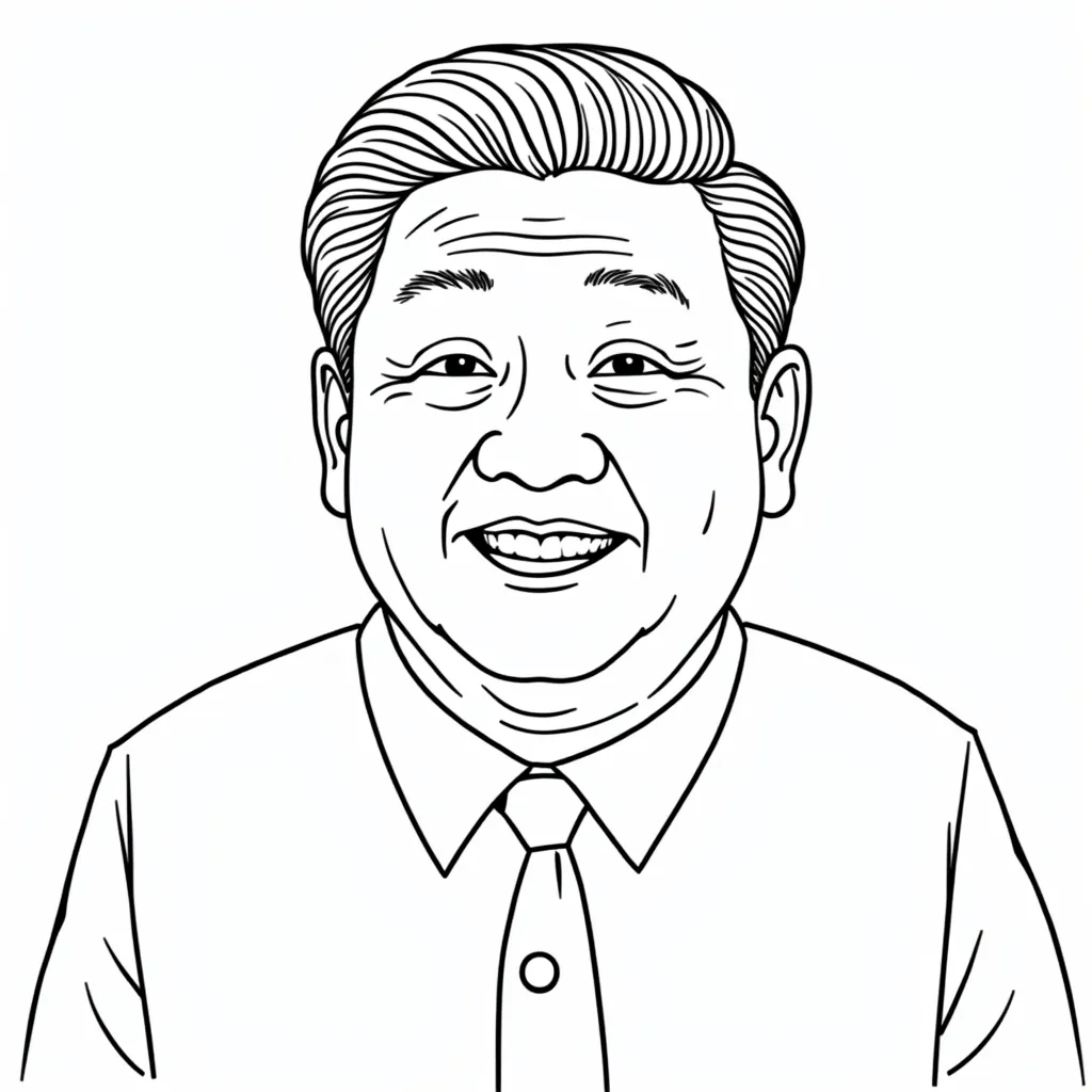 chairman xi coloring pages