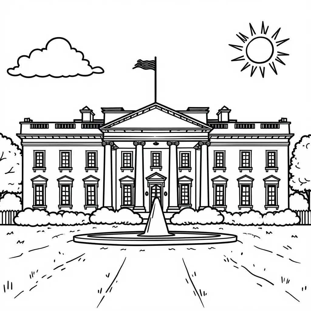 Whitehouse coloring pages