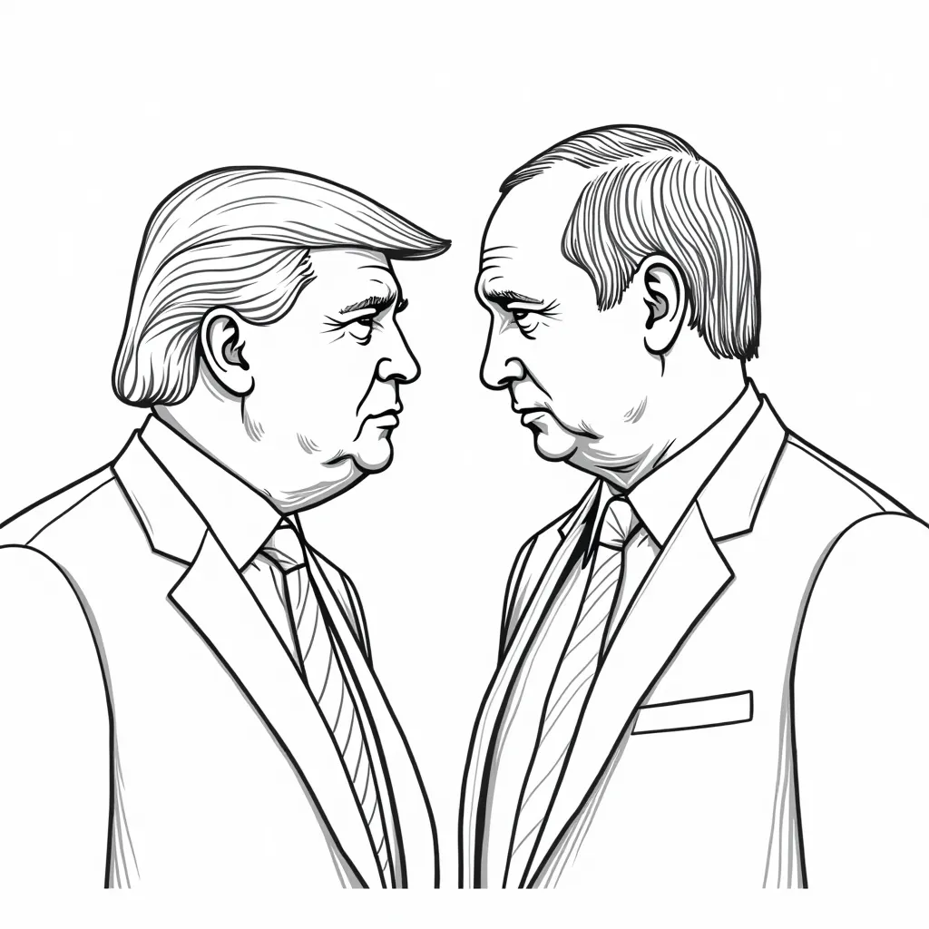 Trump fuck Putin coloring pages