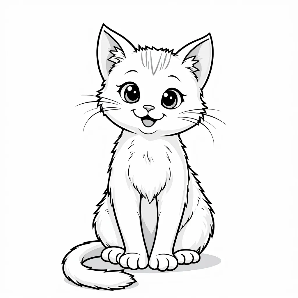 美短 虎斑 猫咪 coloring pages