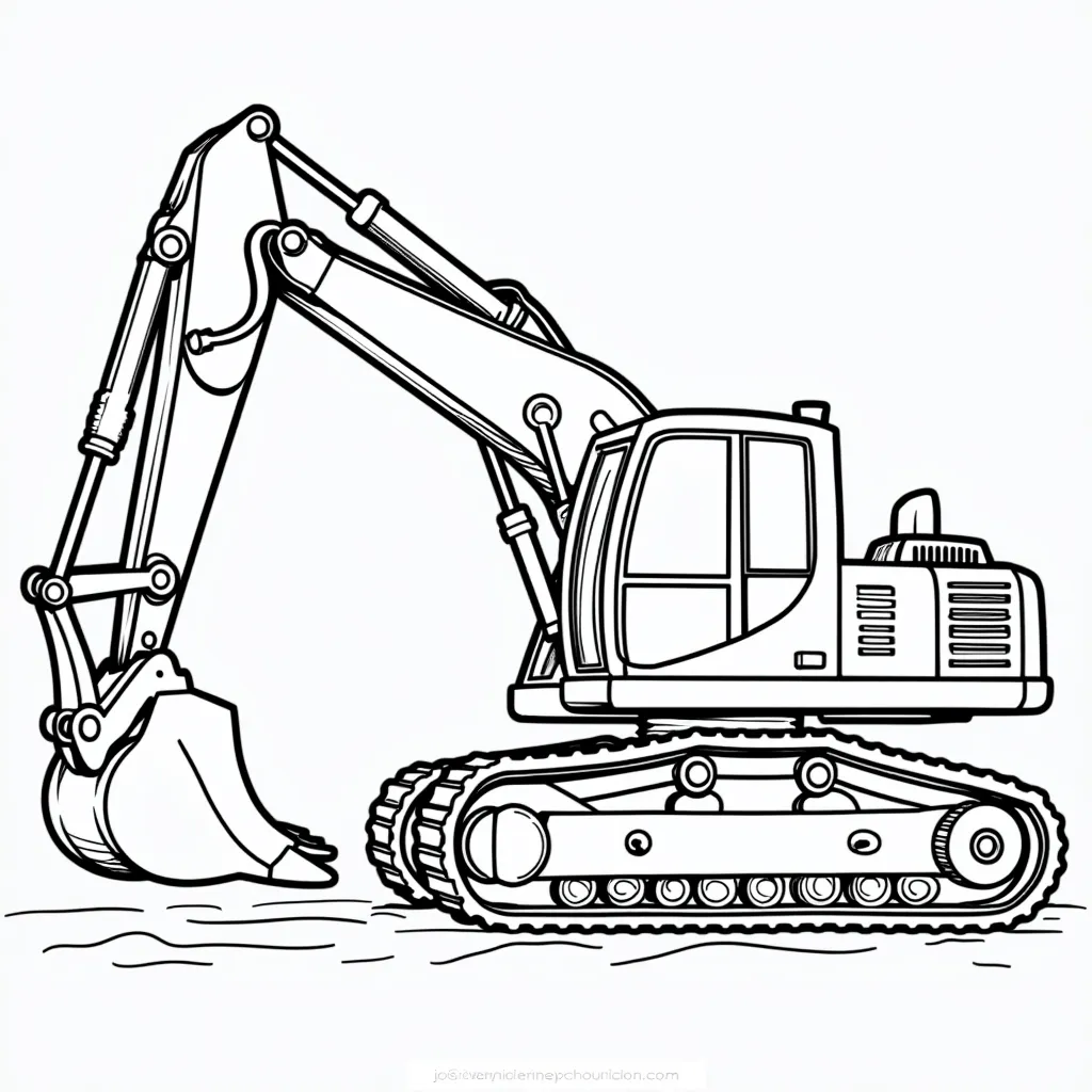 excavator coloring pages