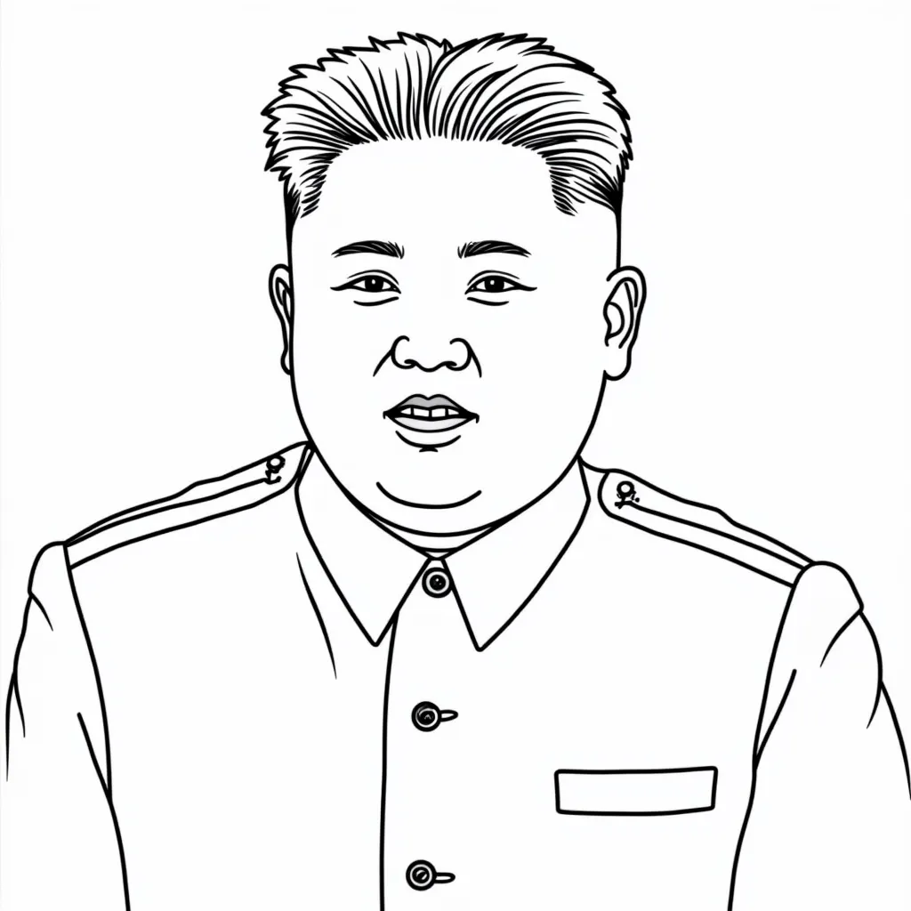 Kim Jong II coloring pages