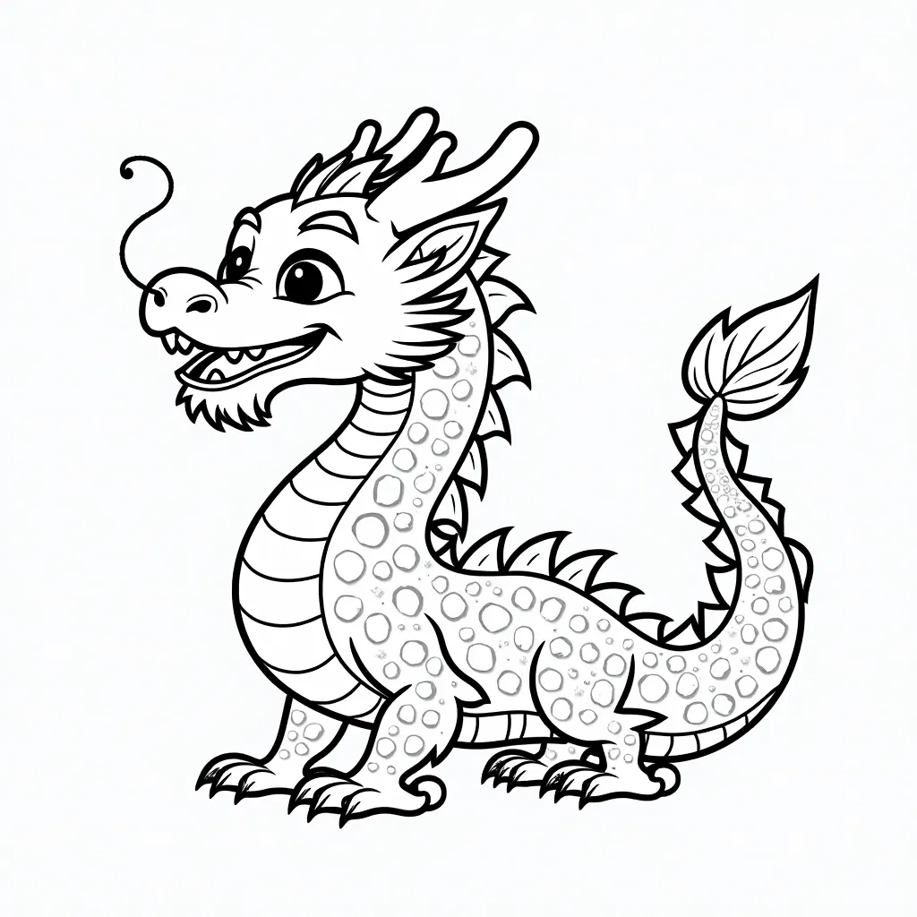 画一条中国龙 coloring pages