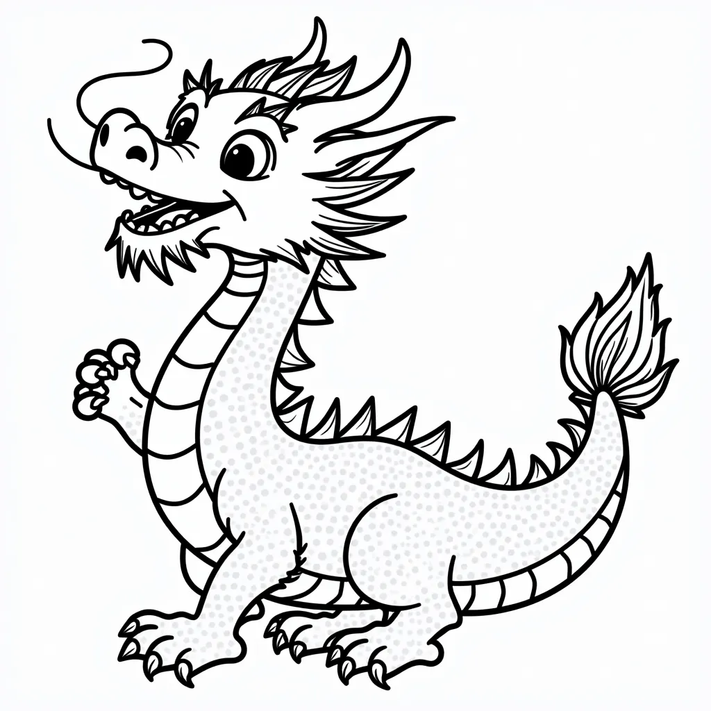 画一条中国龙 coloring pages