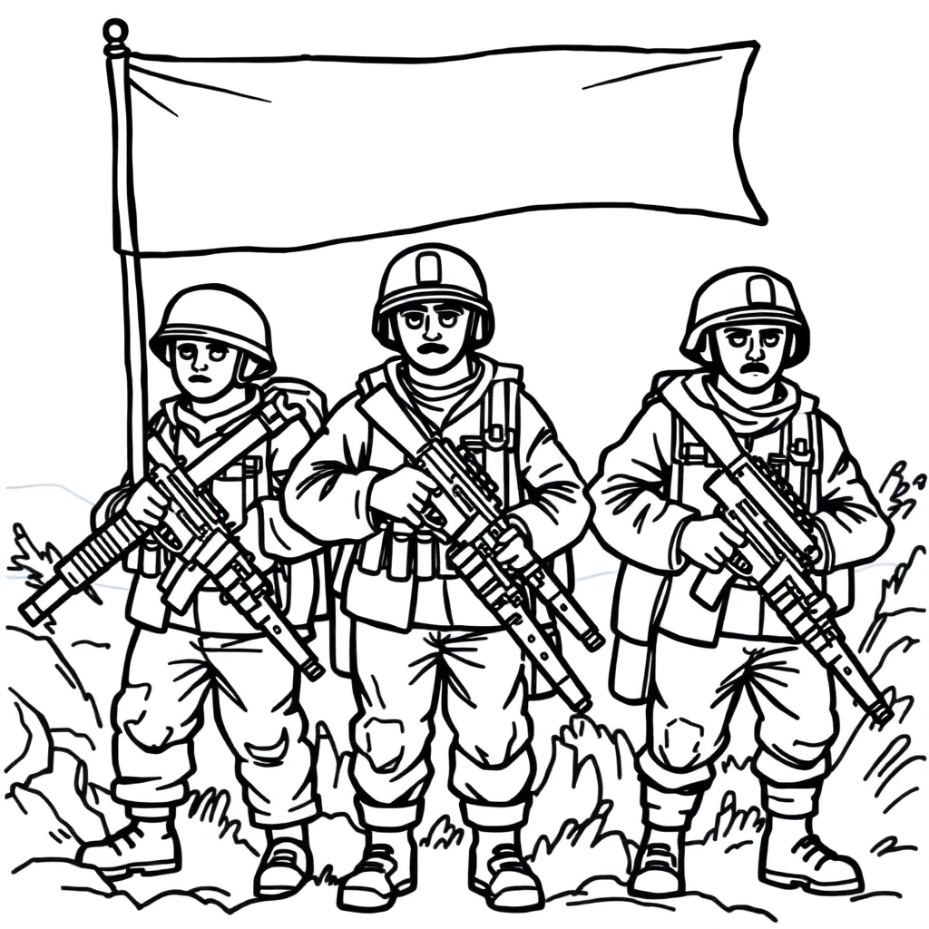 Conscription of Red Banner    soldiers صفحات التلوين