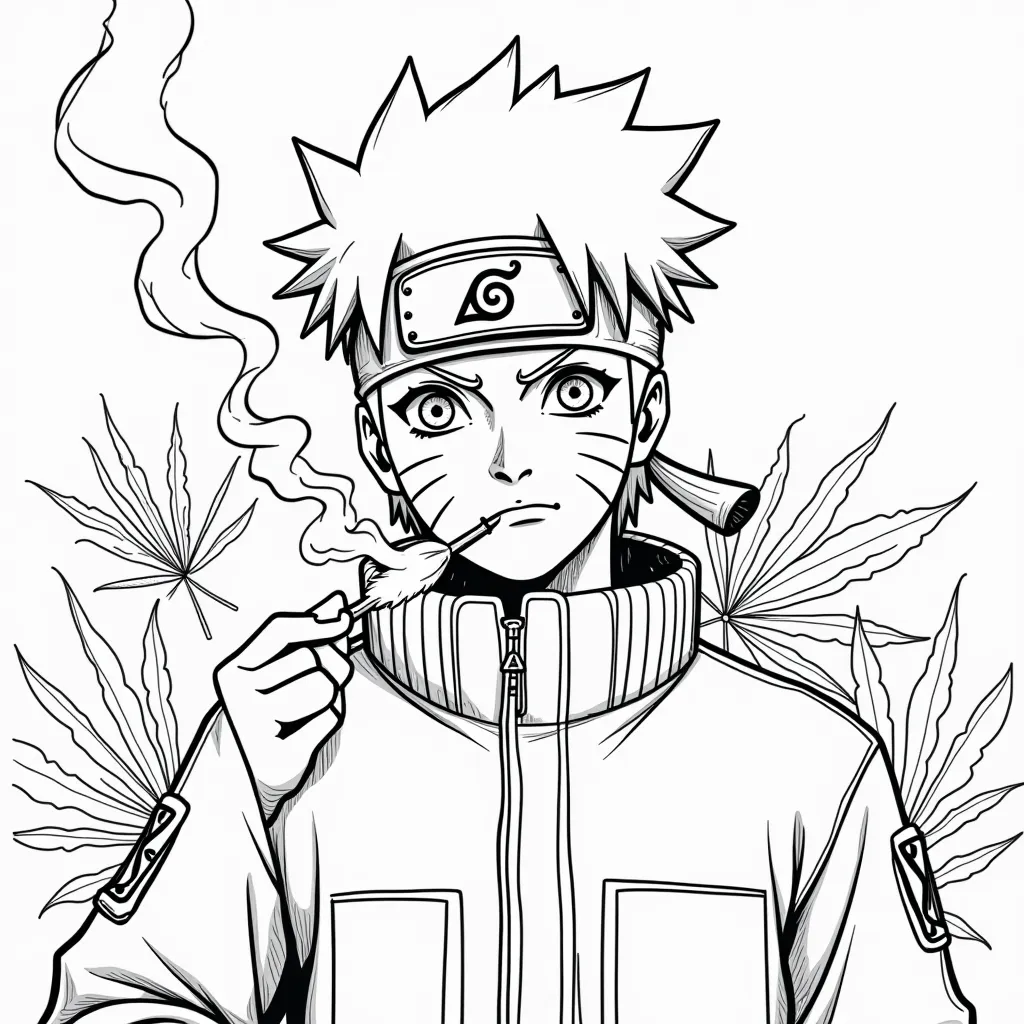 naruto smoking marijuana coloring pages