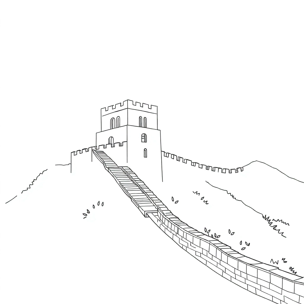 长城 صفحات التلوين