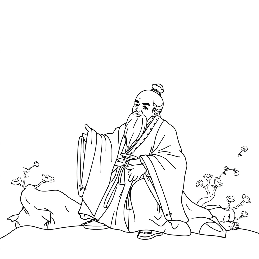 李白 صفحات التلوين