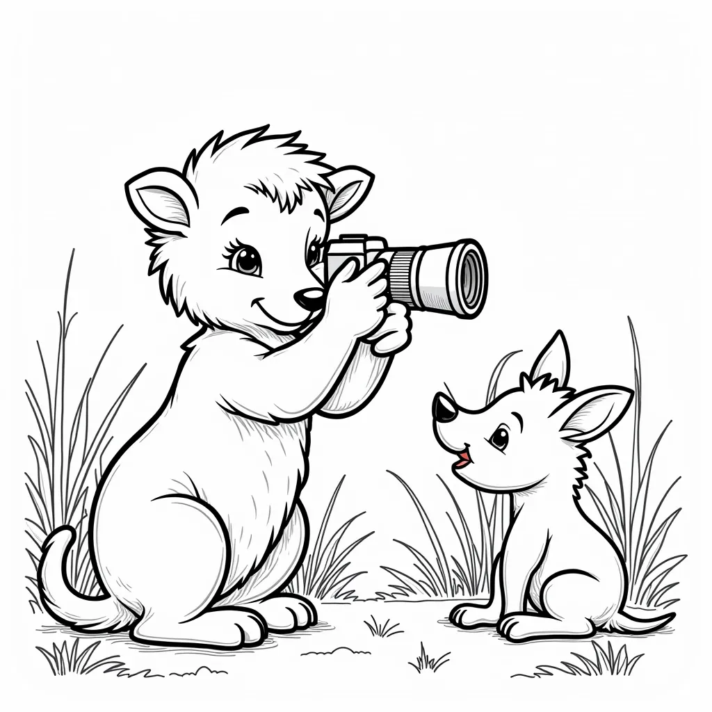 Wildlife photographer coloring pages