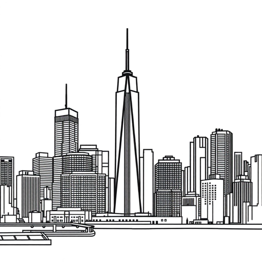 new york city صفحات التلوين
