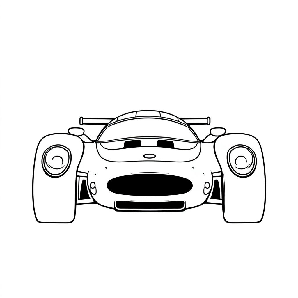 racing car simple صفحات التلوين