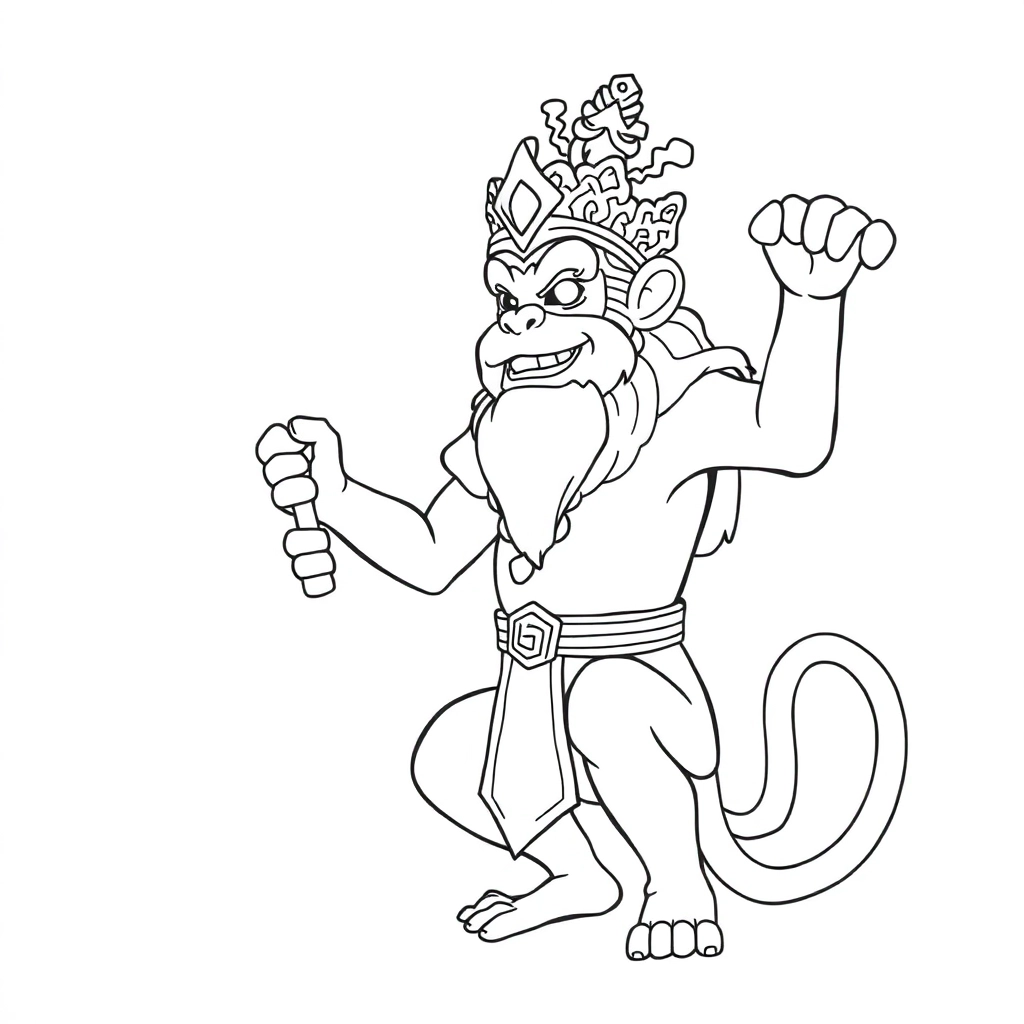 the monkey king صفحات التلوين