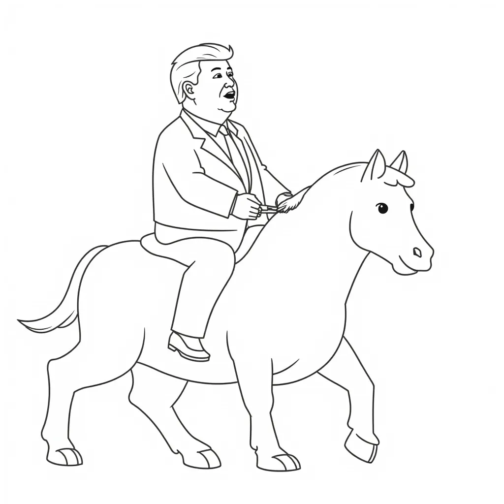 习近平骑在川普身上 coloring pages