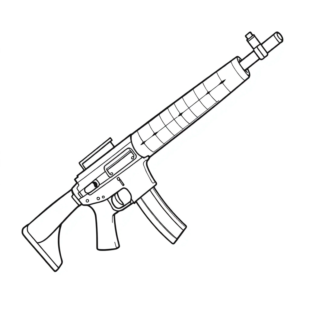 AK 47 صفحات التلوين