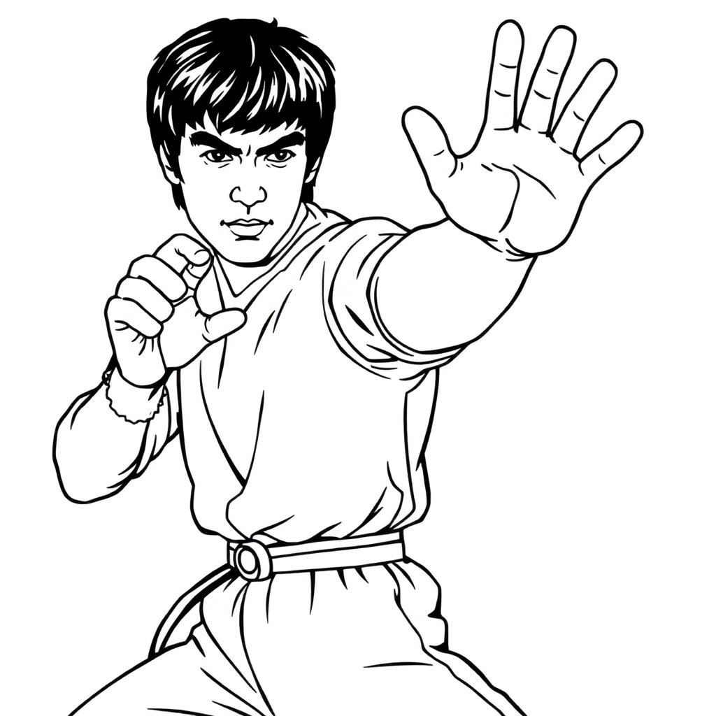 Bruce Lee صفحات التلوين