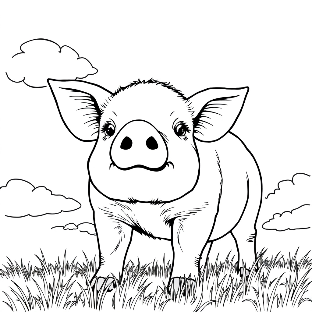 pig in sky صفحات التلوين