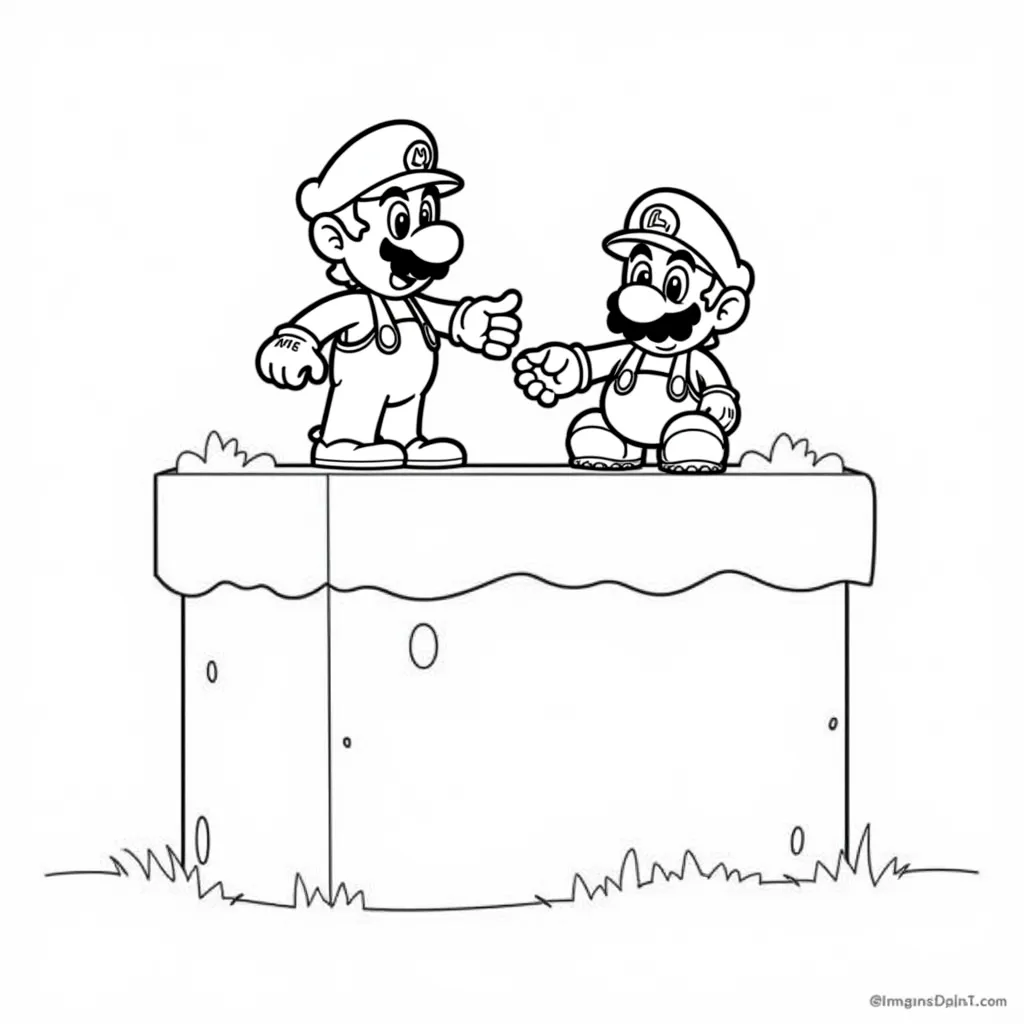 Mario and luigi coloring pages