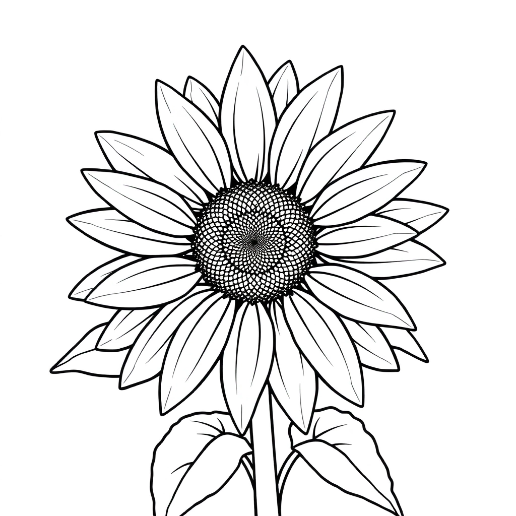 sunflower صفحات التلوين