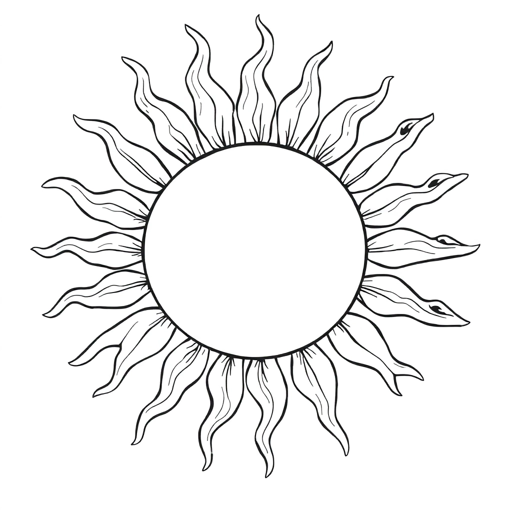 bright sun صفحات التلوين