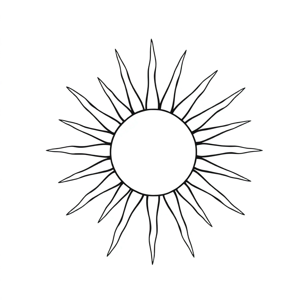 bright sun صفحات التلوين