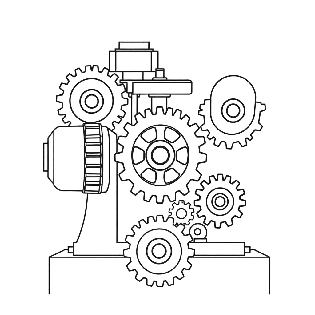 mechanical صفحات التلوين