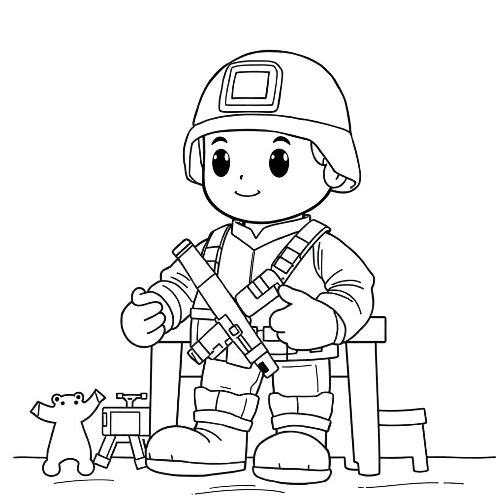 The soldier doll is organizing the toys in the childrens classroom صفحات التلوين