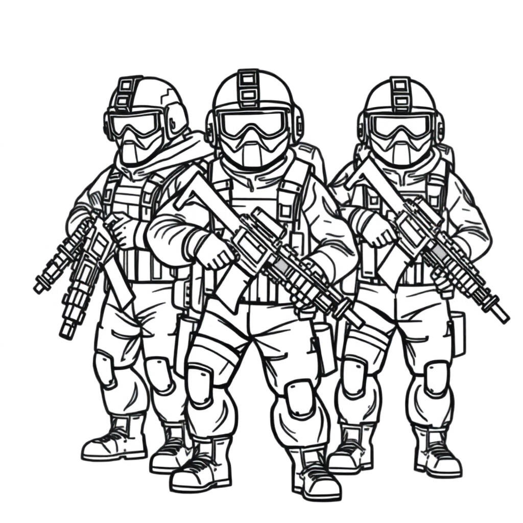 Mini Special Ops Team صفحات التلوين