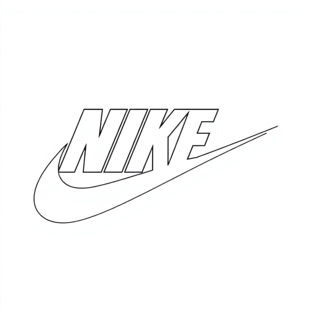 nike word logo text صفحات التلوين
