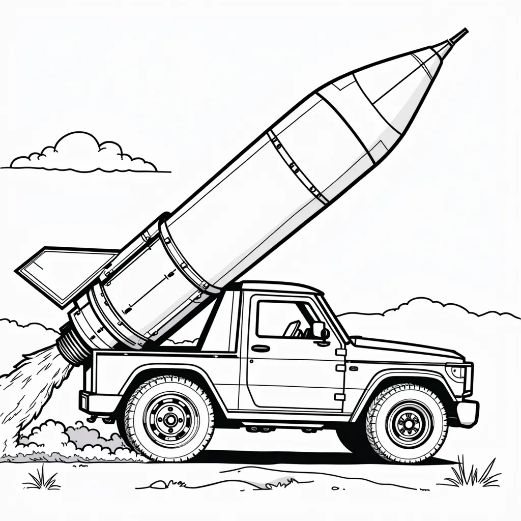 导弹车 coloring pages