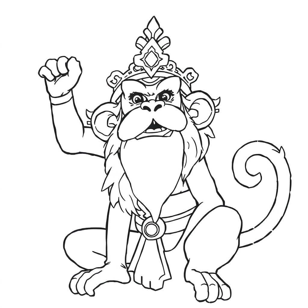 monkey king صفحات التلوين