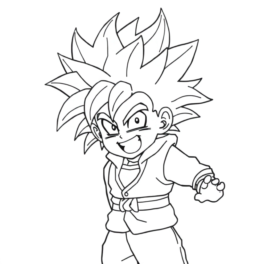 super sayan صفحات التلوين