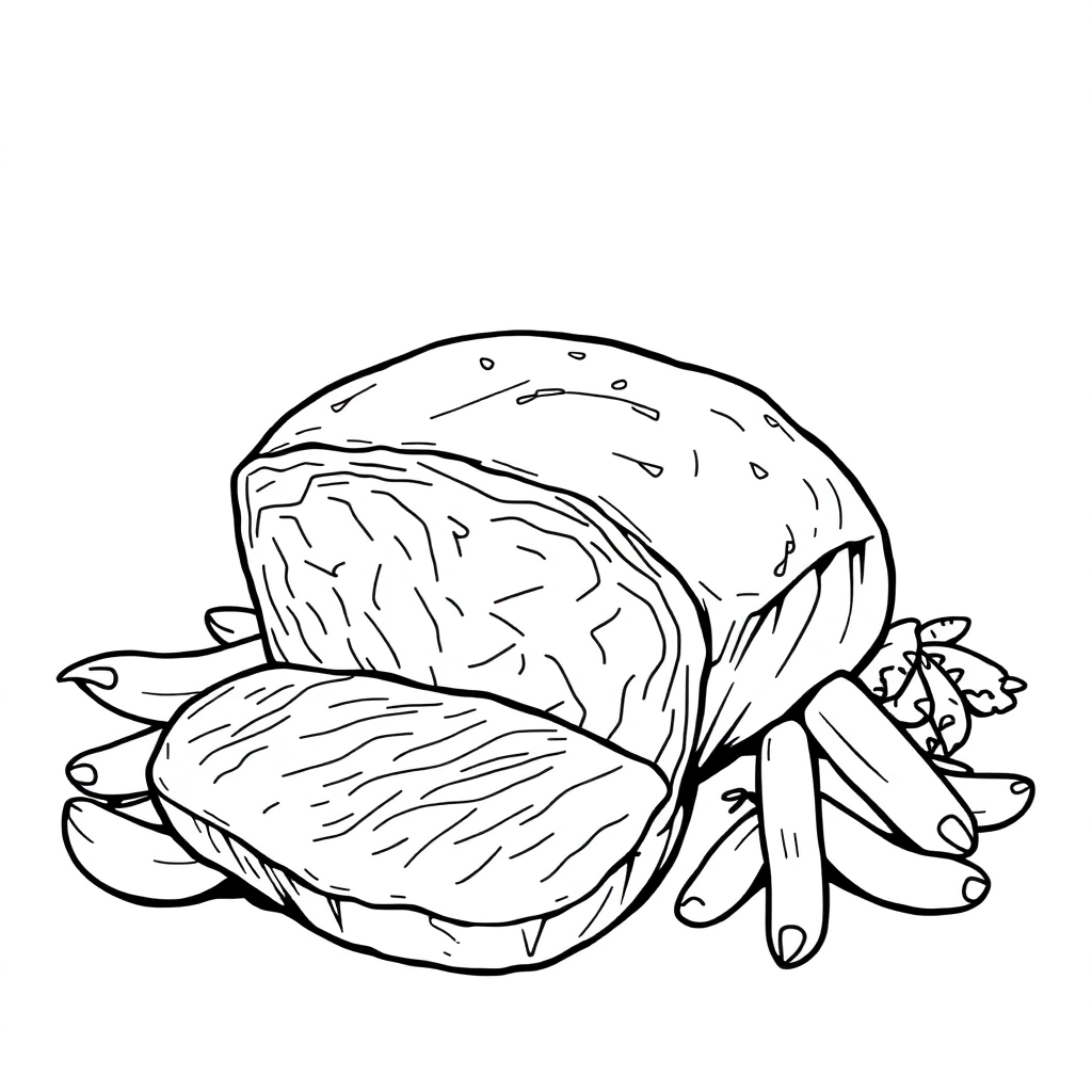 a tasting beefsteak Páginas para Colorear