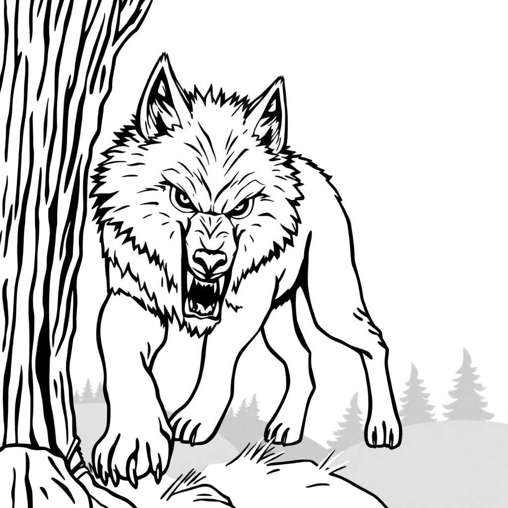 werewolf صفحات التلوين