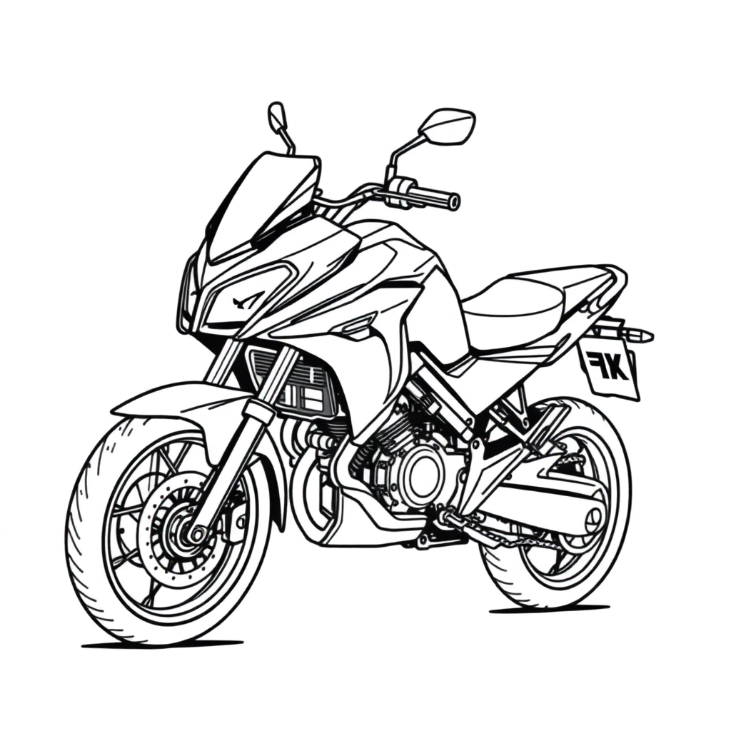 Honda nx500 2024 صفحات التلوين