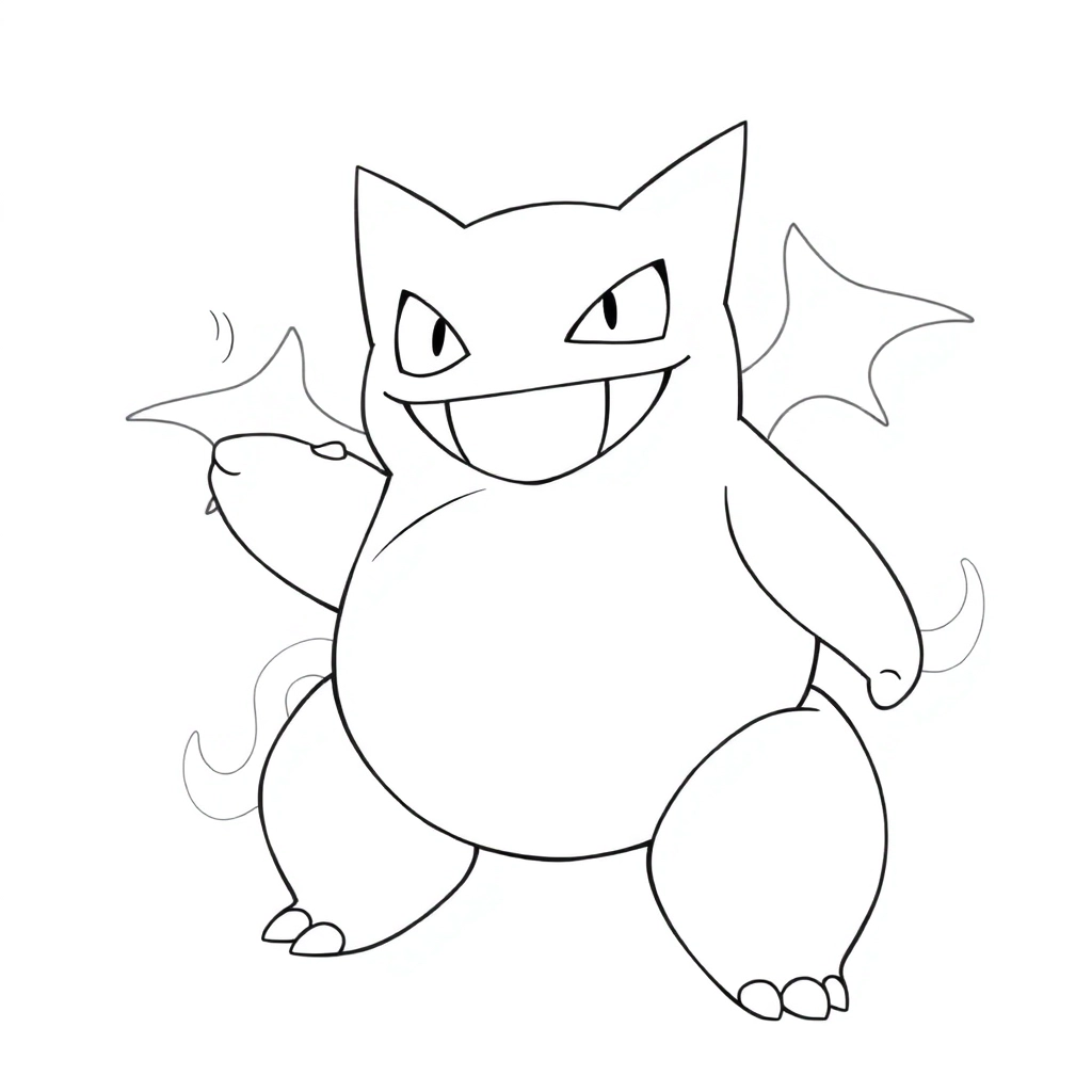 Pokémon Voltorb fusion with Gengar صفحات التلوين