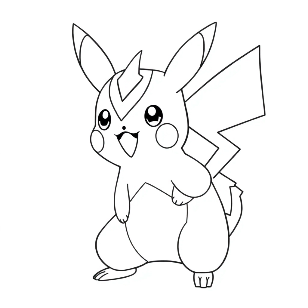 fusion of Pokémon Pikachu with Pokémon Onyx صفحات التلوين