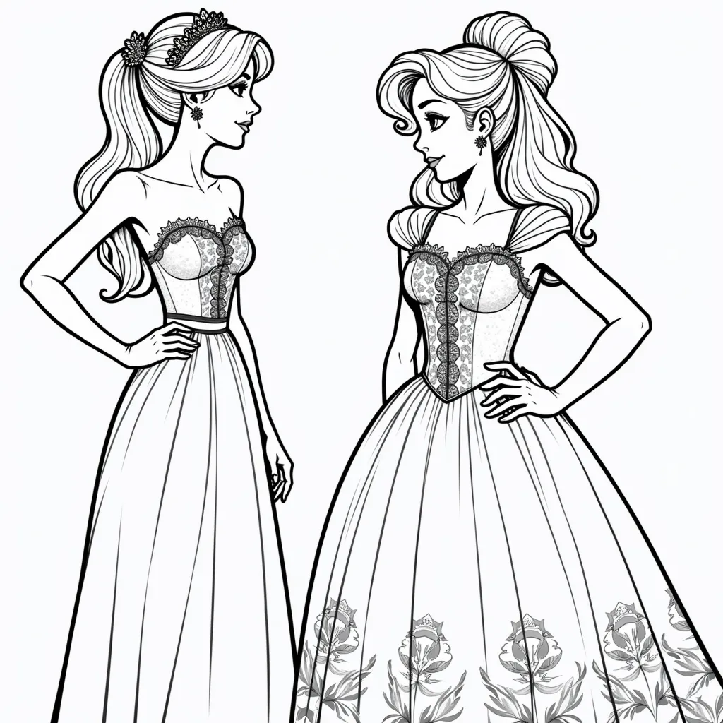 Frequently observing beauties dressed in cheongsams coloring pages