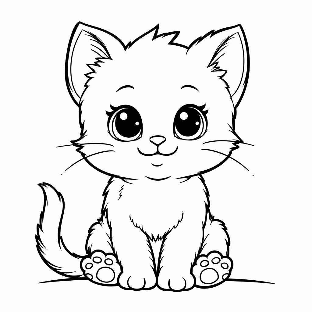 cute kitten coloring pages