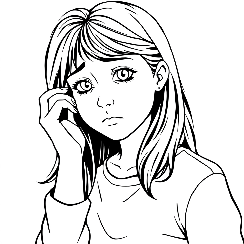 مراهقة حزينة