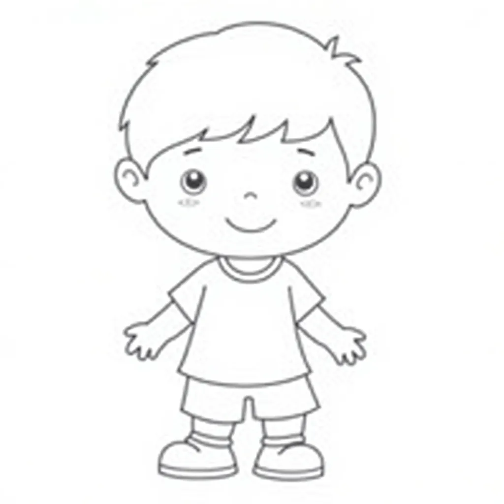 小男孩 coloring pages